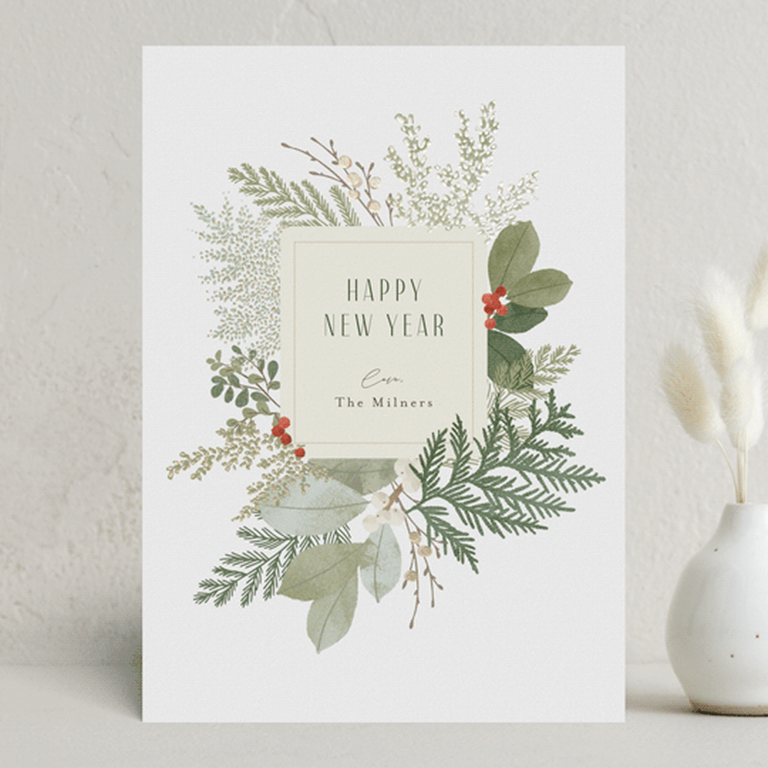 "Juniper" - Holiday Cards in Starlight by Jennifer Wick - Front