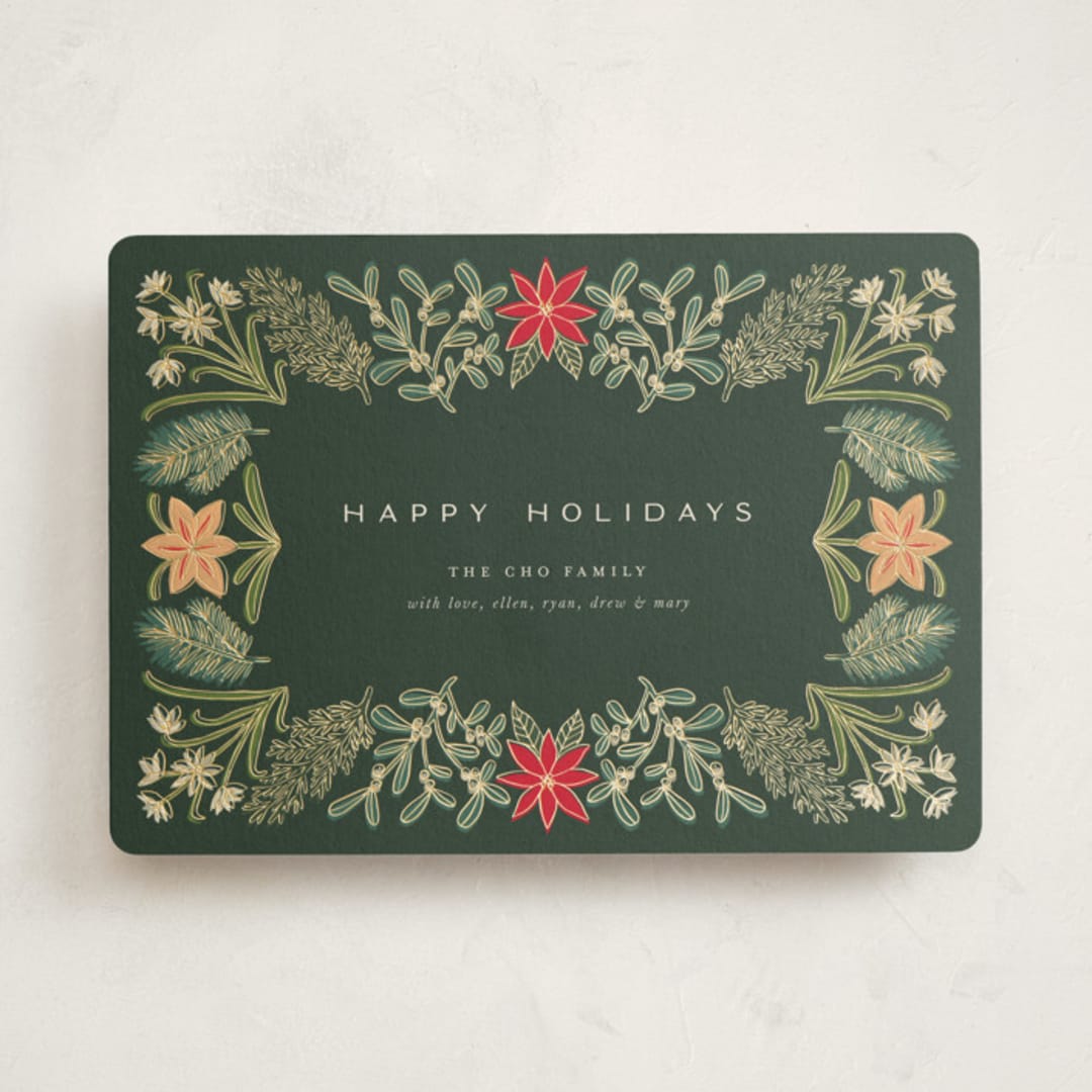 "Paper Whites" - Holiday Cards in Pine by Amy Kross - Front