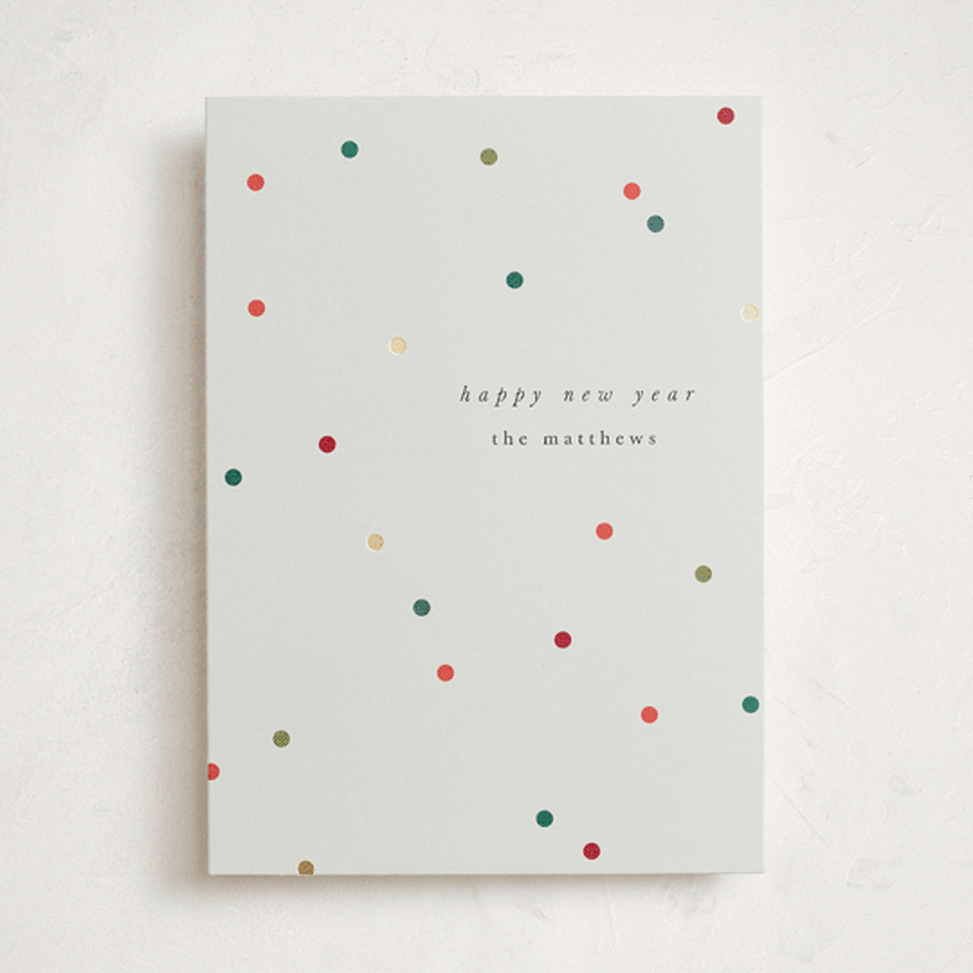 "confetti christmas" - Holiday Cards in Mist by Lori Wemple - Front