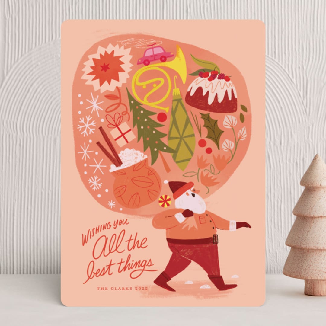 "The Best Things" - Holiday Cards in Gumdrop by Morgan Ramberg - Front
