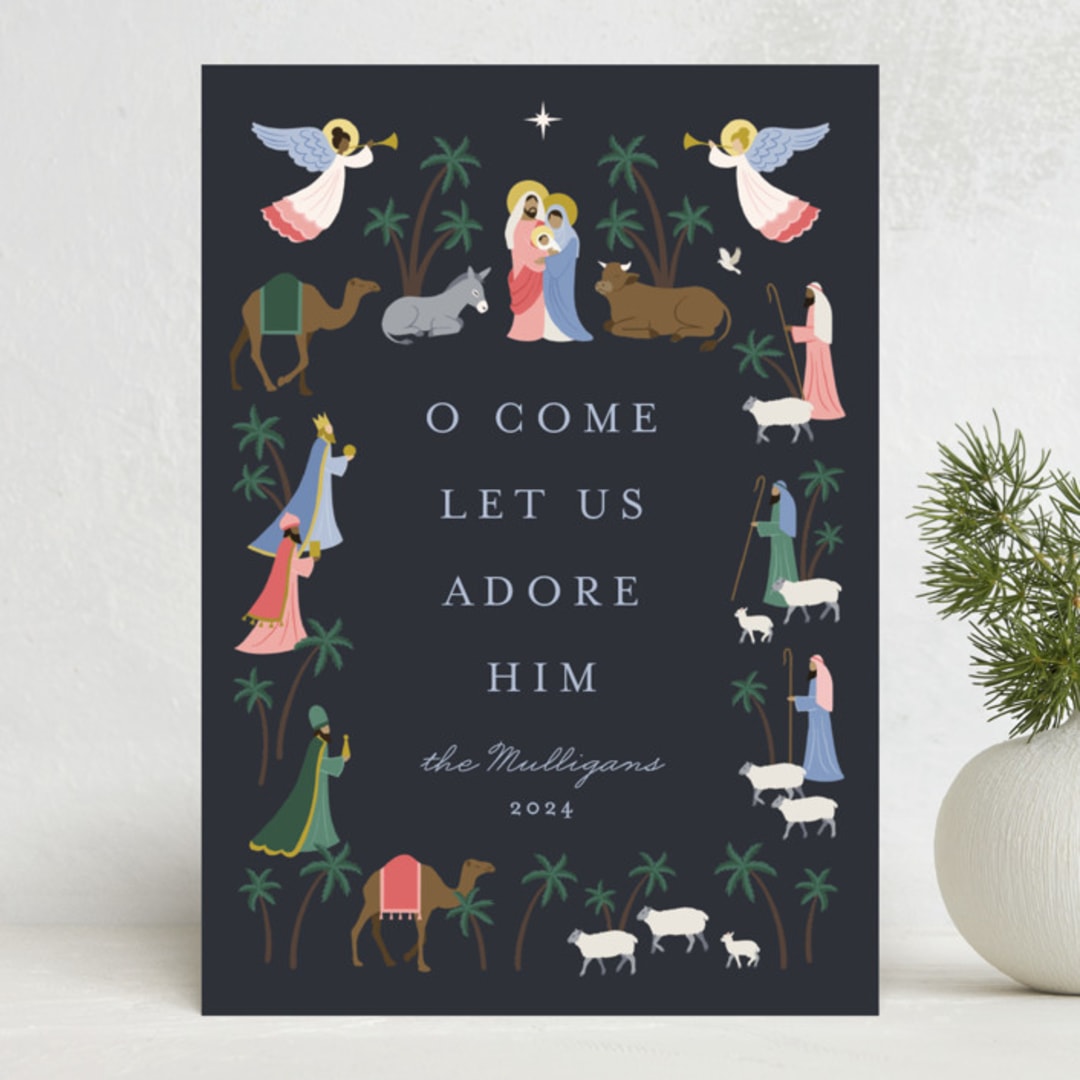 "born in bethlehem" - Holiday Cards in Midnight by Jamie Alexander - Front