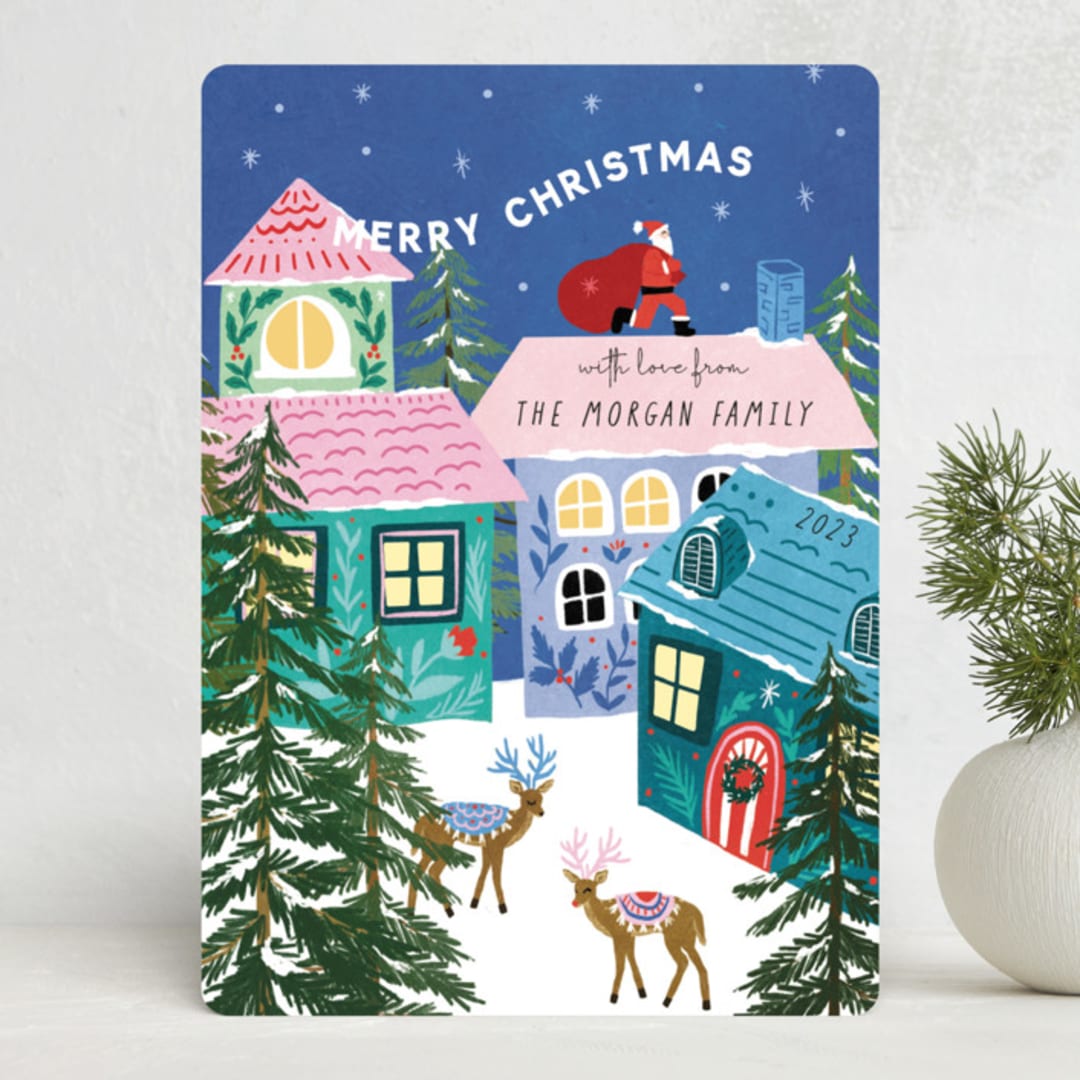 "Santa's Delivery" - Holiday Cards in Sky by Elly - Front