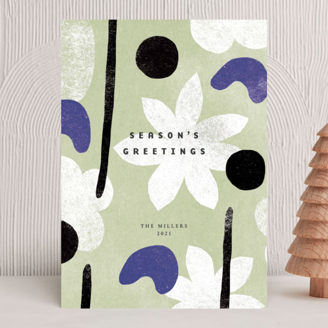 "vanilla and pepper" - Holiday Cards in Pistachio by Sumak Studio - Front