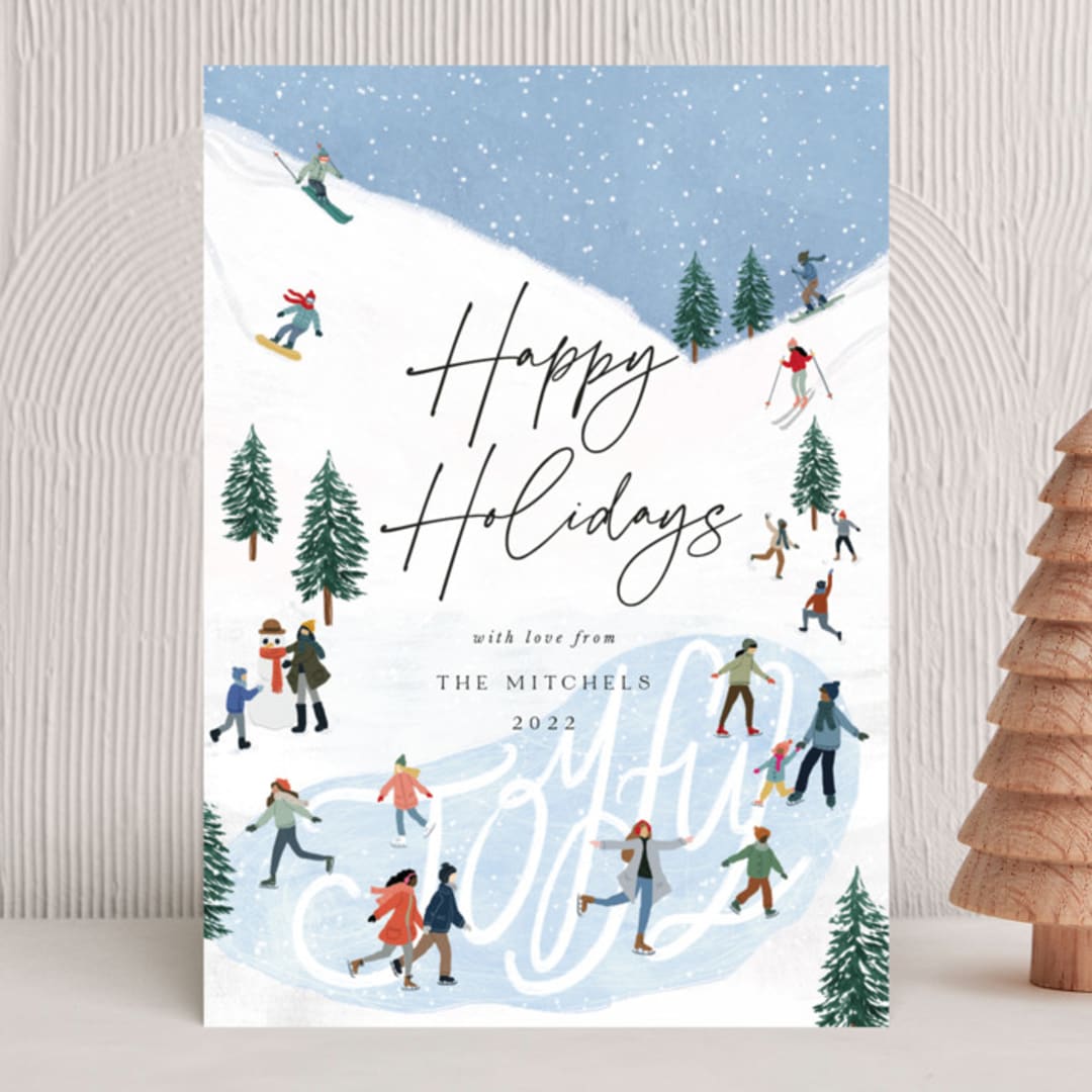 "Snow Adventure" - Holiday Cards in Sky by Elly - Front