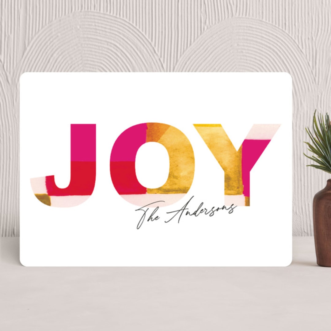 "JOY funk" - Holiday Cards in Fuchsia by Phrosné Barwood - Front