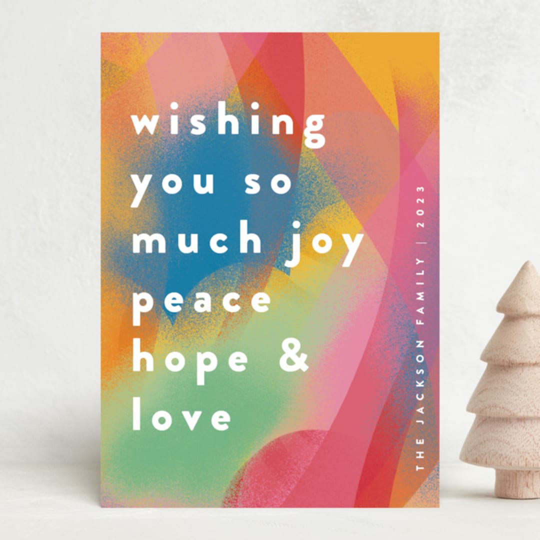 "Rainbow Paint" - Holiday Cards in Fruit Punch by Katie Zimpel - Front