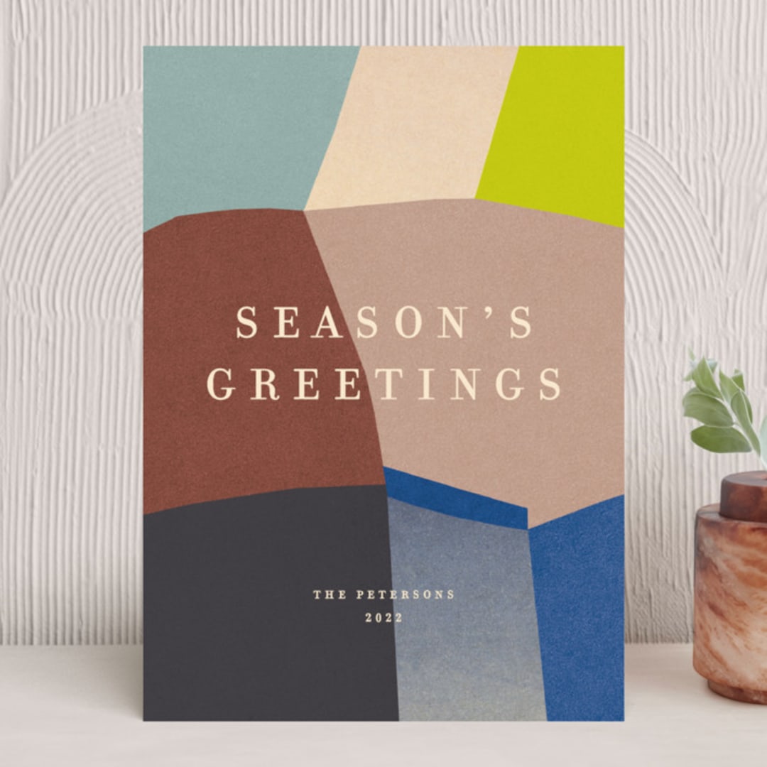 "Color Fields" - Holiday Cards in Earth by Sumak Studio - Front
