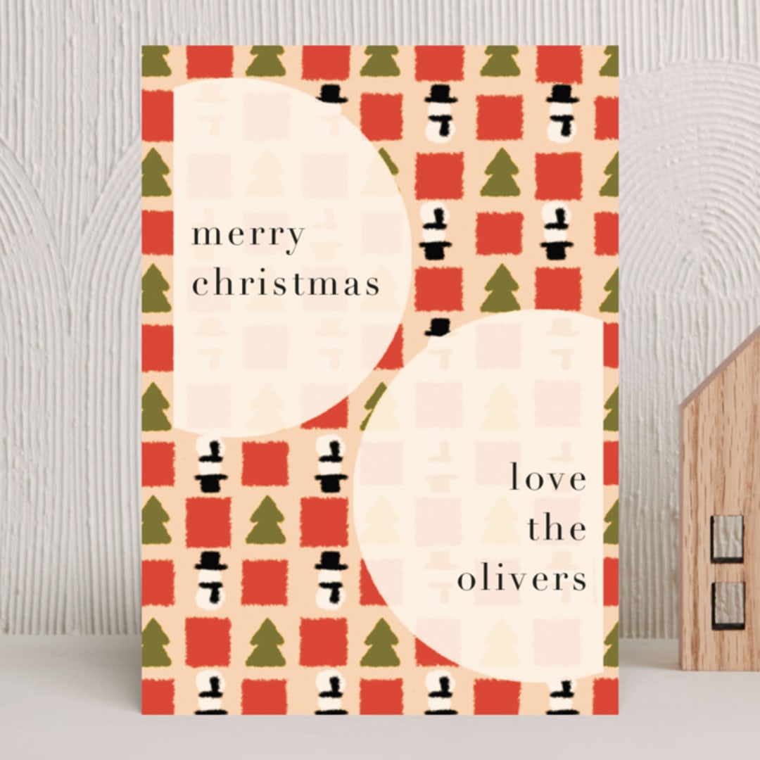 "Mid-Century Christmas" - Holiday Cards in Holly by Lauren Jinhee - Front