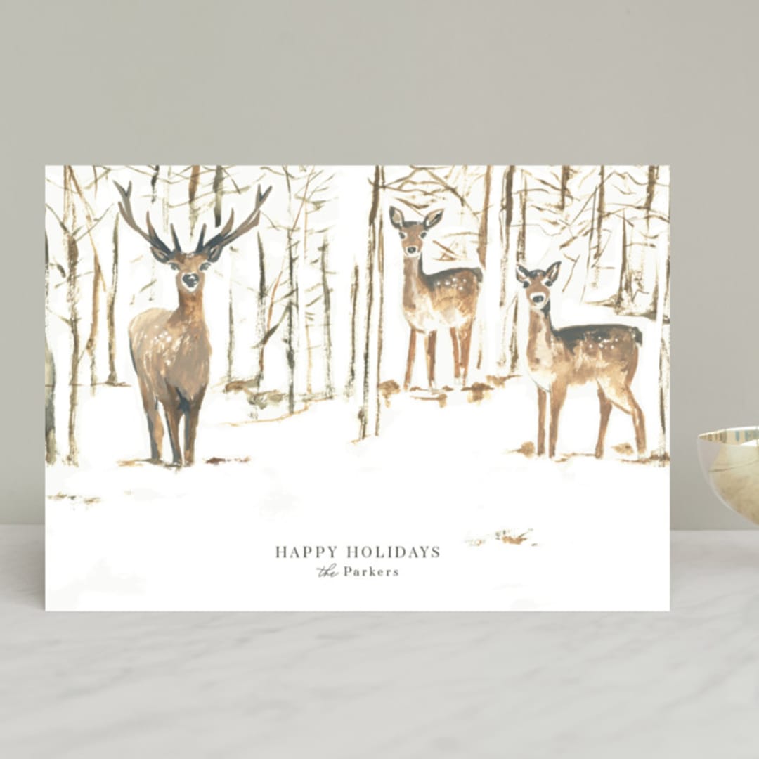 "Enchanted Forest" - Holiday Cards in Halo by Teju Reval - Front