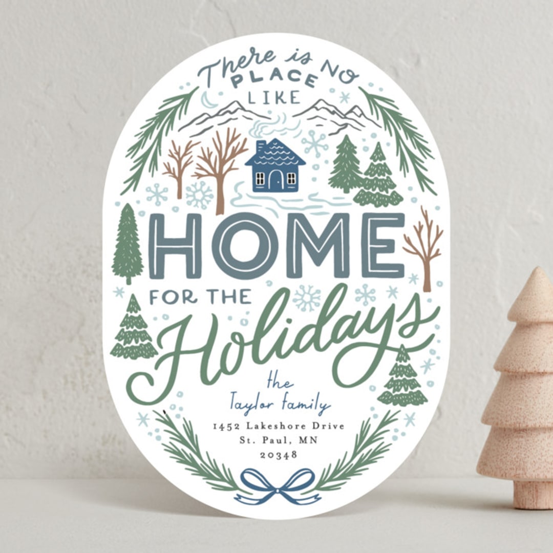 "Home for the Holidays Woods" - Holiday Cards in Pond by Alethea and Ruth - Front