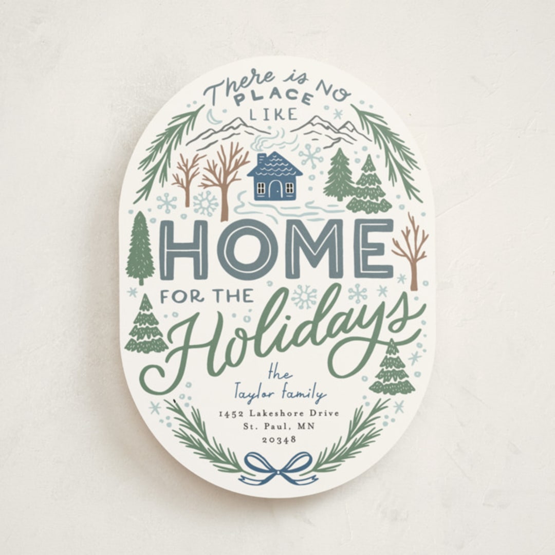 "Home for the Holidays Woods" - Holiday Cards in Pond by Alethea and Ruth - Front