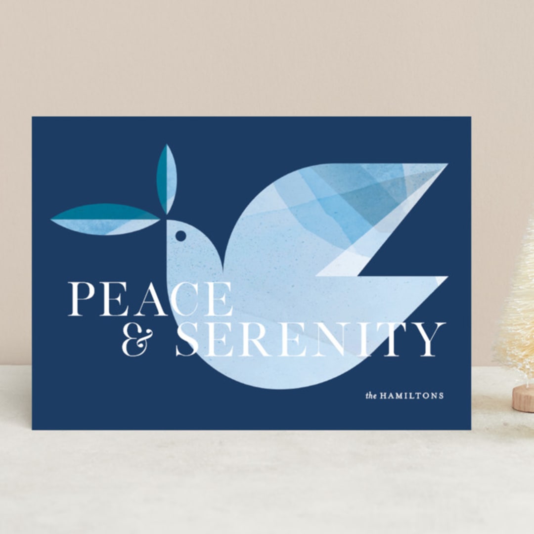 "serenity dove" - Holiday Cards in Midnight by amanda lawrence - Front
