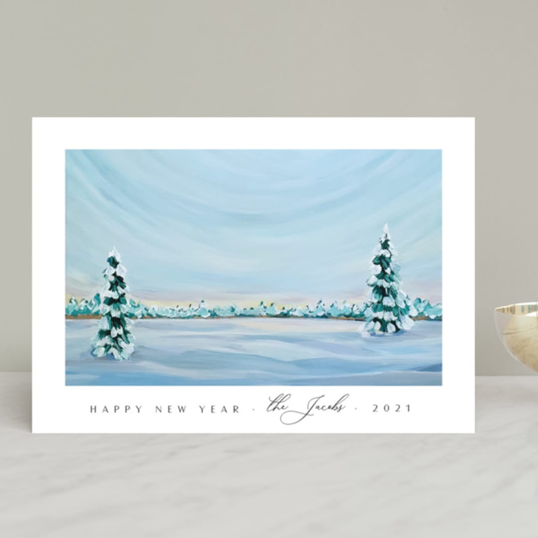 "Morning Light" - Holiday Cards in Snowfall by Nicole Walsh - Front