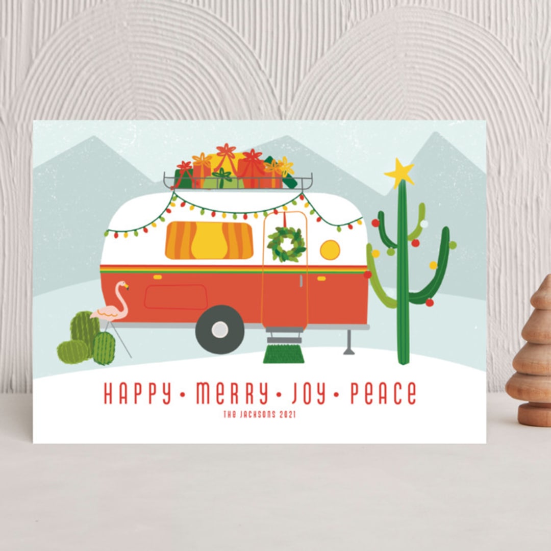 "happy trails" - Holiday Cards in Terracota by Kamala Nahas - Front