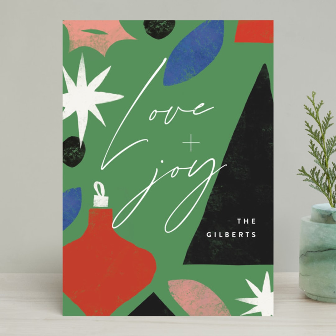 "Cut Tree" - Holiday Cards in Pine by Amy Kross - Front