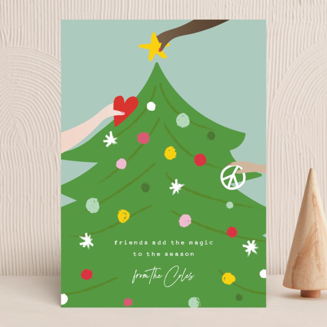 "friendship tree" - Holiday Cards in Sour Apple by Sara Hicks Malone - Front