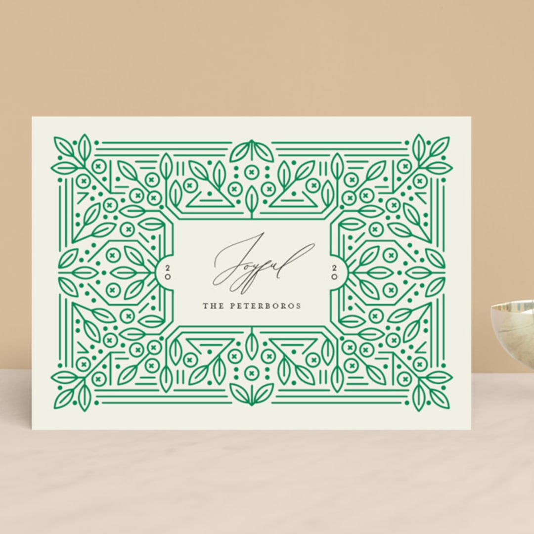 "Ornamental" - Holiday Cards in Forest by Genna Blackburn - Front