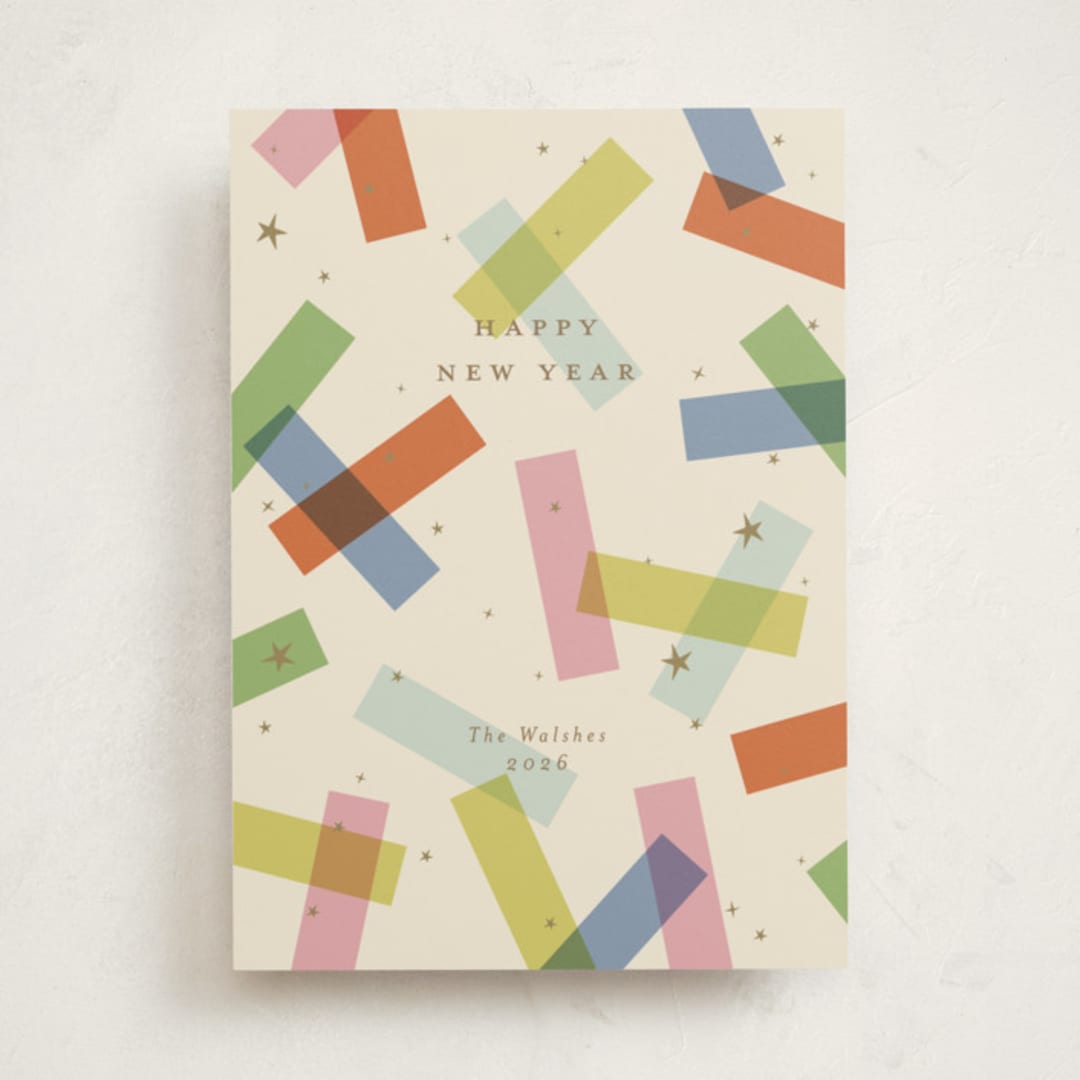 "confetti strips" - Holiday Cards in Candy by Ellen Schlegelmilch - Front