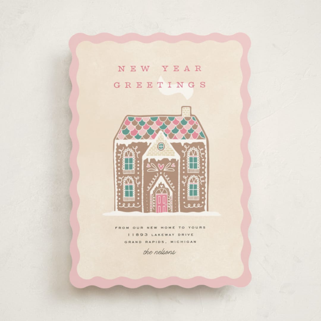 "Holiday Greetings" - Holiday Cards in Cotton Candy by Pixel and Hank - Front