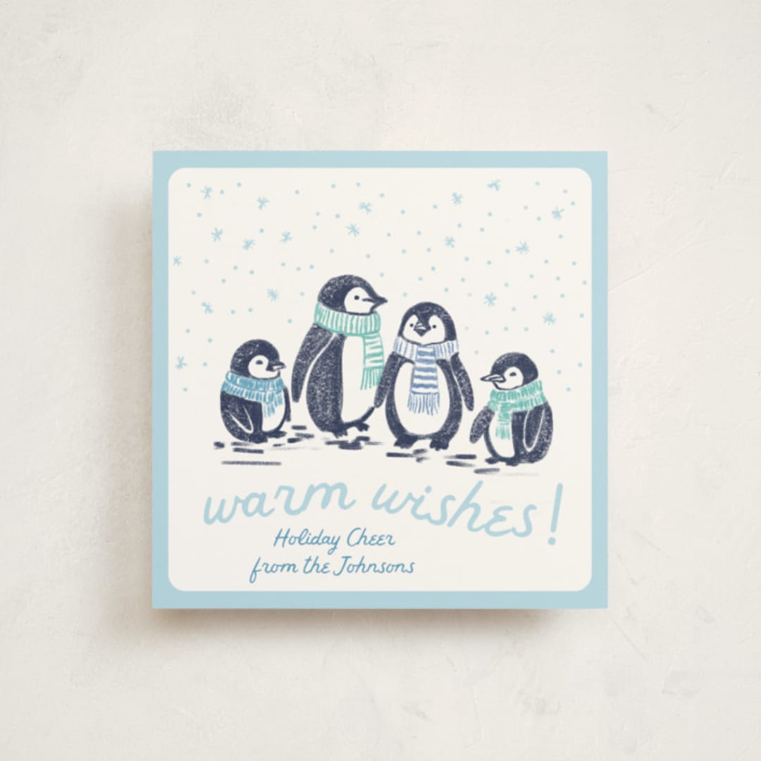 "Warm Wishes" - Holiday Cards in Frozen by Jenna Holcomb - Front