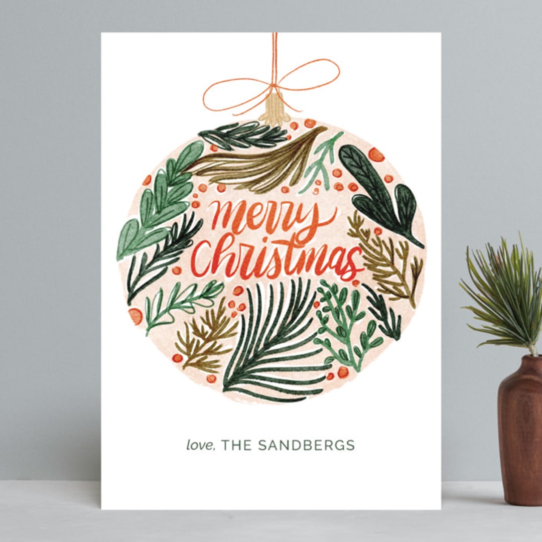 "Christmas Ornament" - Holiday Cards in Snow by Angel Walker - Front