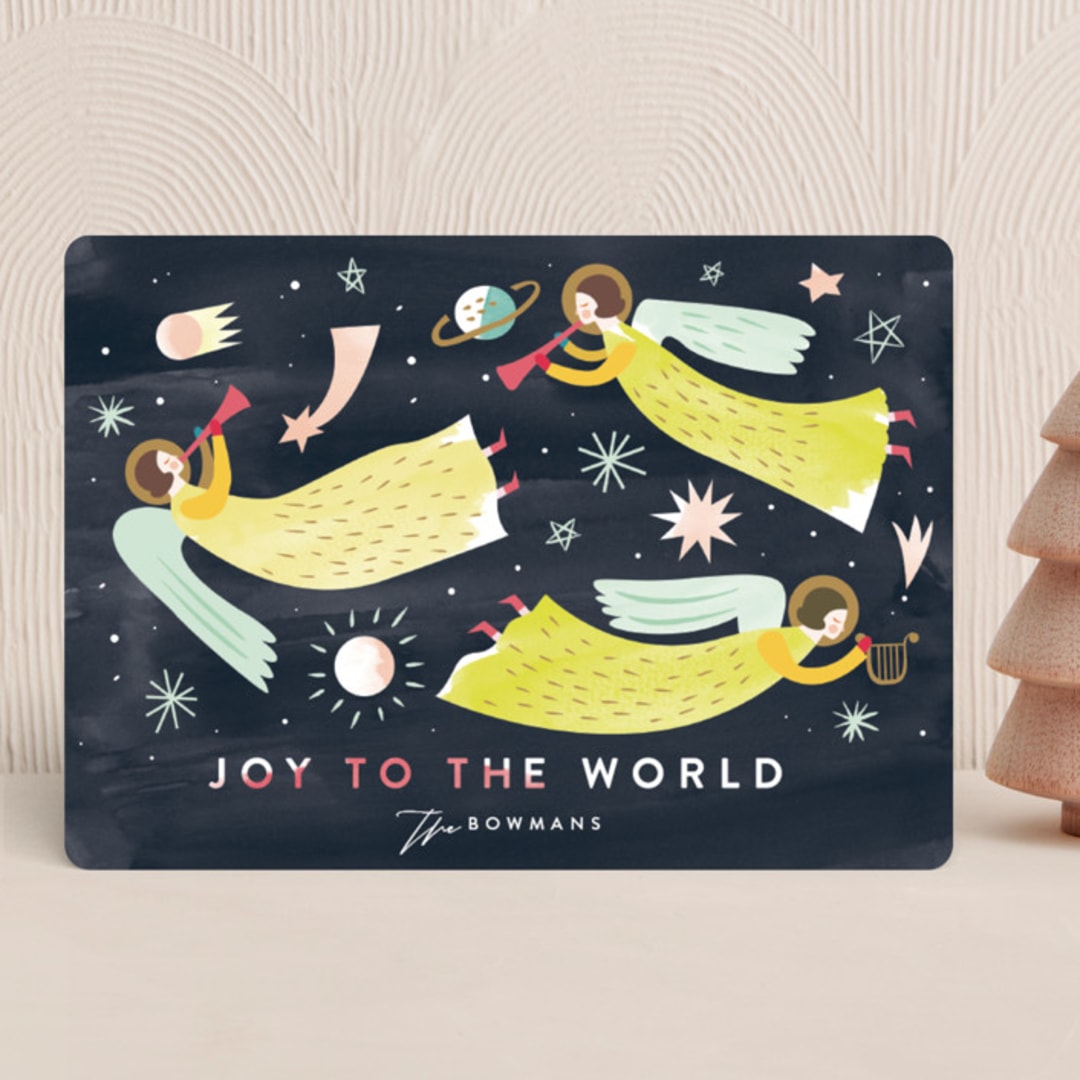 "Cosmic Party" - Holiday Cards in Sunlight by Eve Schultz - Front