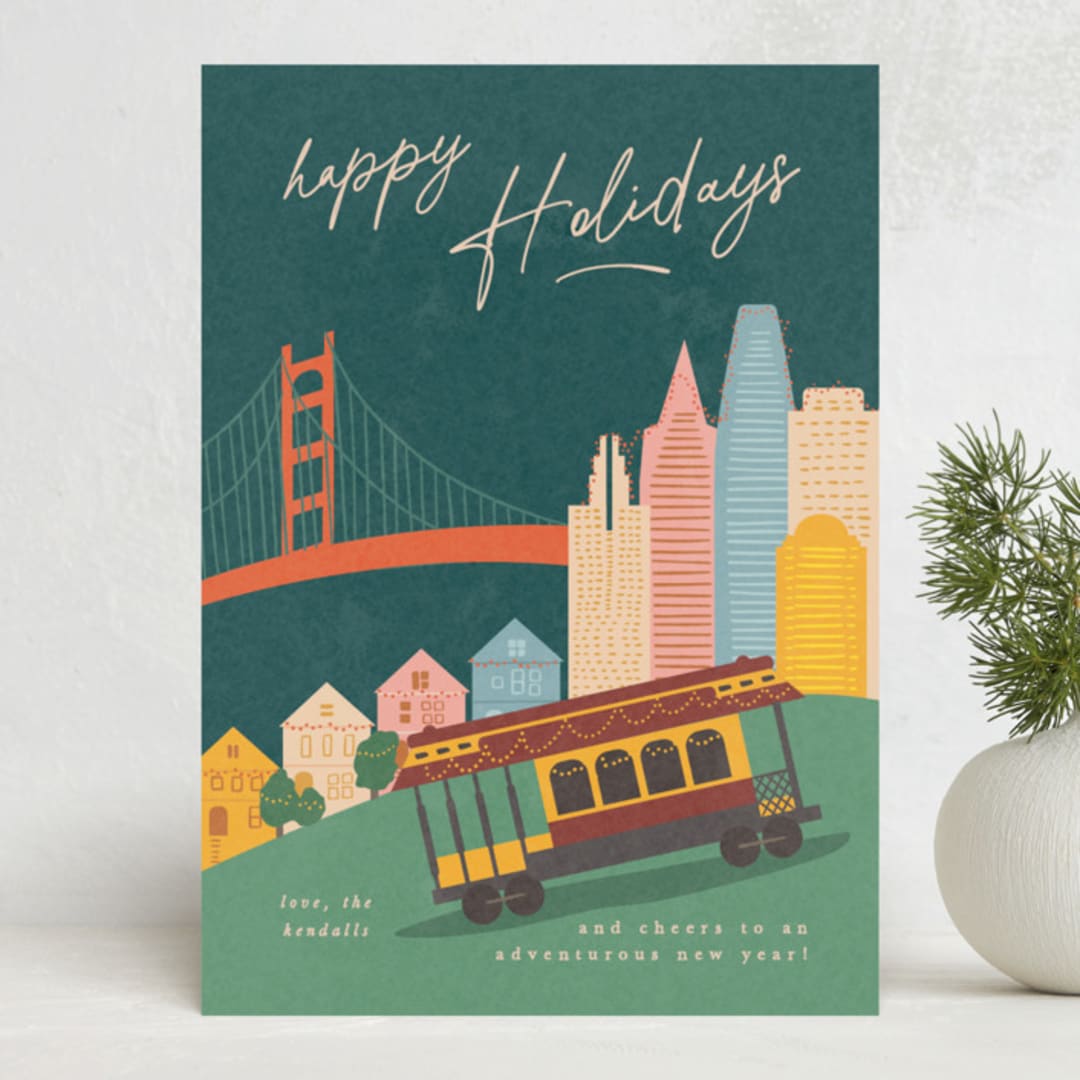 "City sidewalk II" - Holiday Cards in Juniper by Creo Study - Front