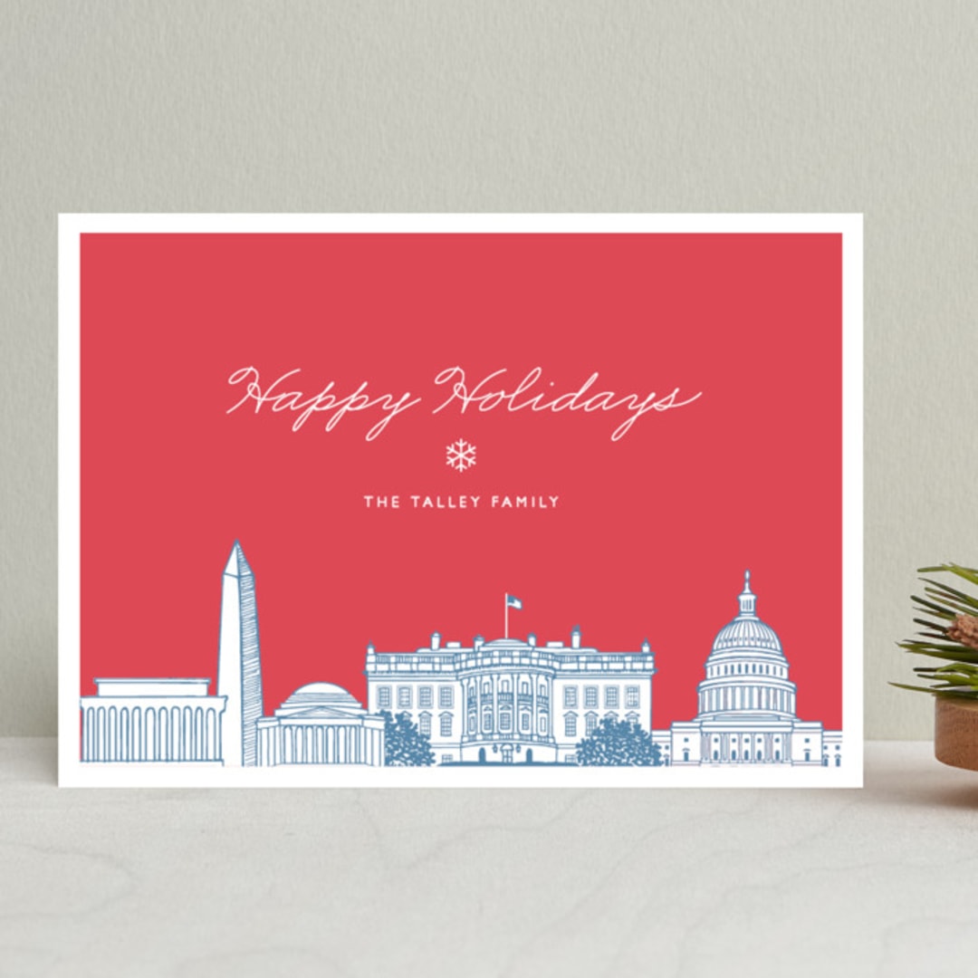 "Big City - Washington DC" - Holiday Cards in Patriot by Hooray Creative - Front