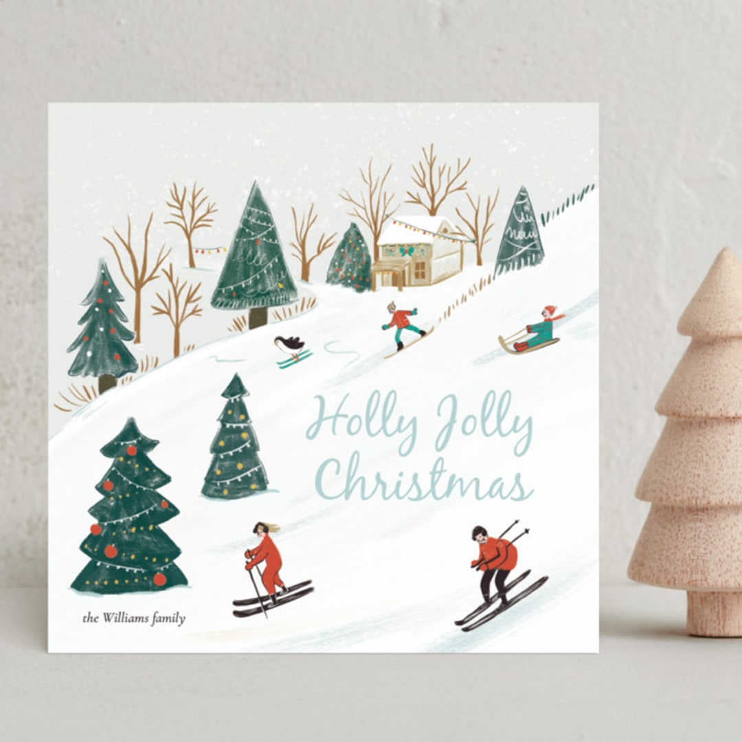 "Holly Jolly, Let it Snow" - Holiday Cards in Ice by Sehee Lee - Front