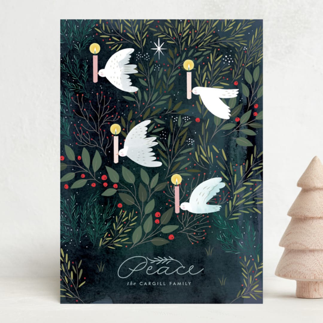 "Colombe" - Holiday Cards in Hunter by Eve Schultz - Front
