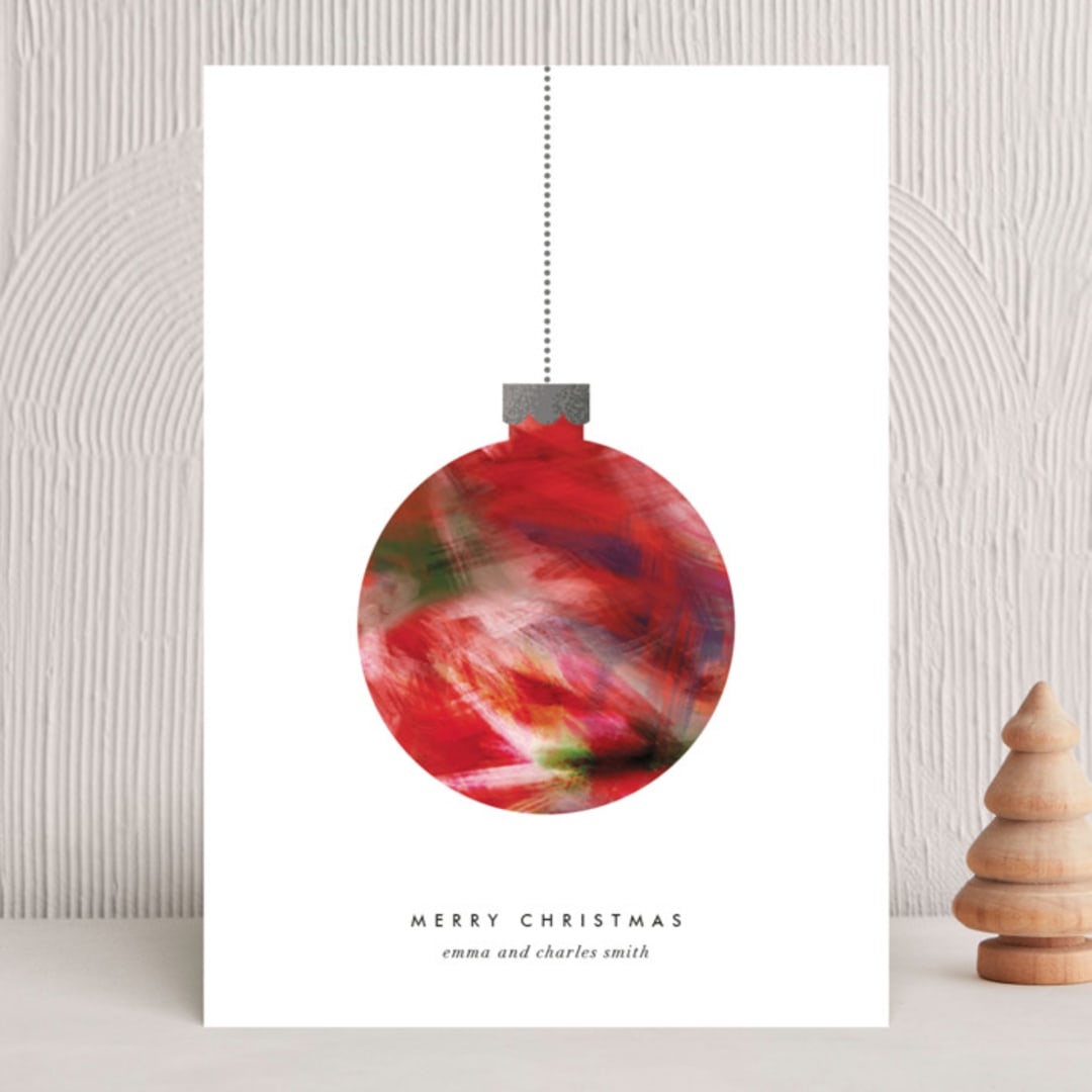 "Painted Ornament" - Holiday Cards in Cherry by 2birdstone - Front