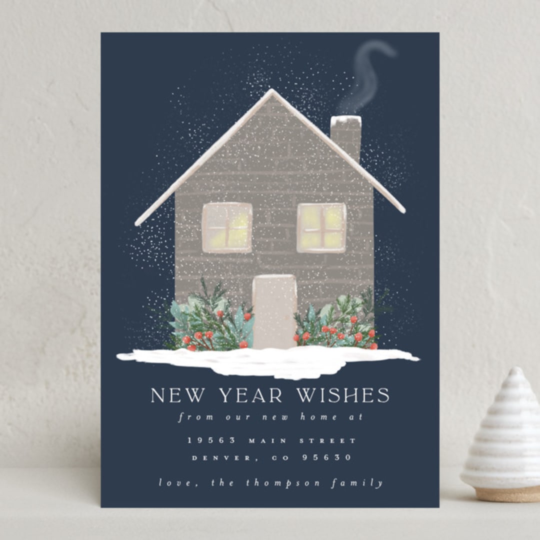 "Warm Winter Wishes" - Holiday Cards in Wintermint by Ashlee Townsend - Front