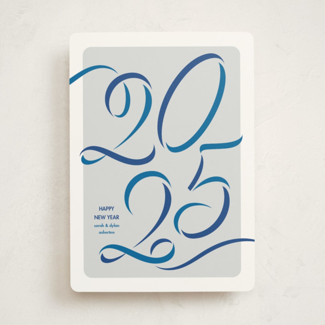 "Ribbon year" - Holiday Cards in Pool by Lea Delaveris - Front