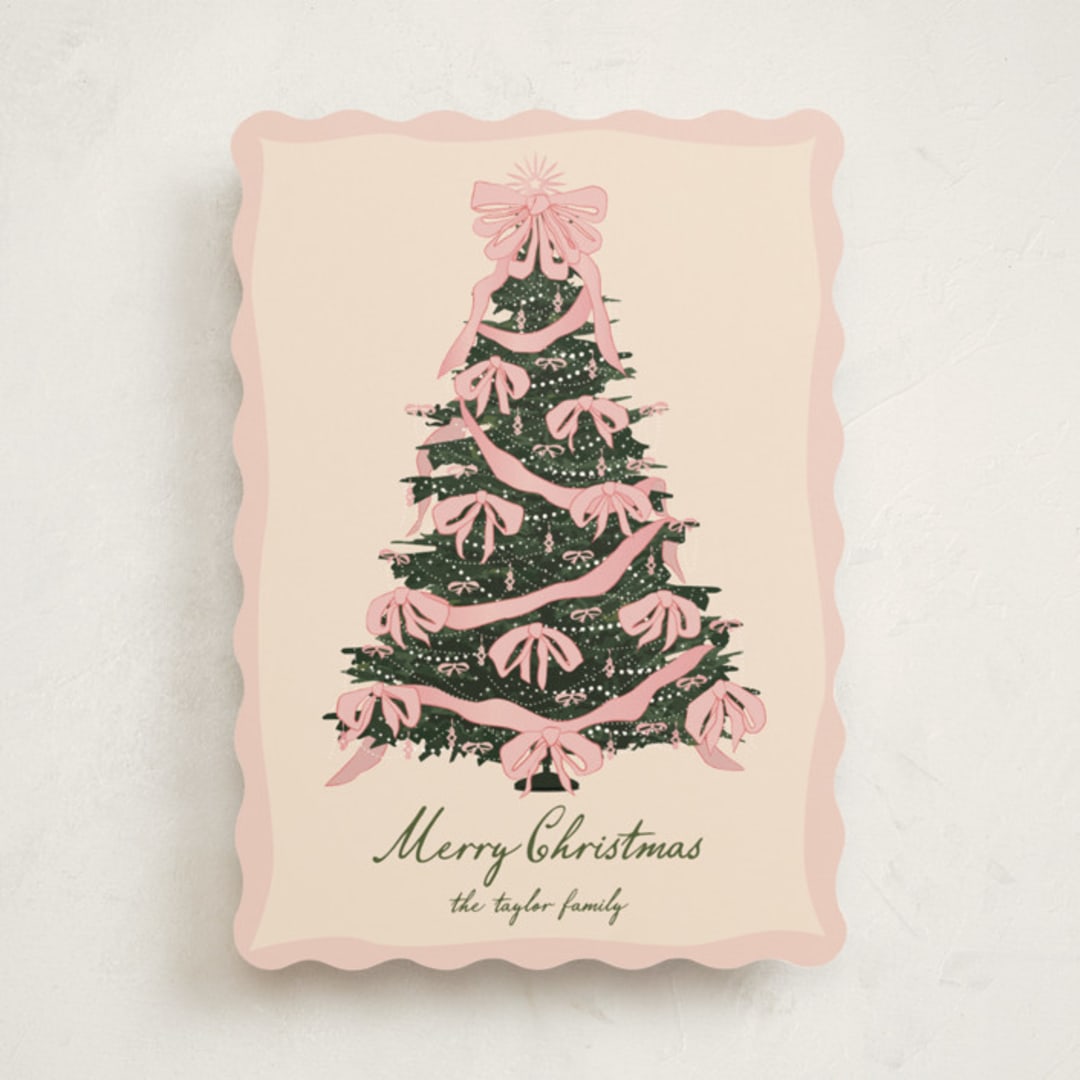 "rococo tree" - Holiday Cards in Rose by Jennifer Lew - Front
