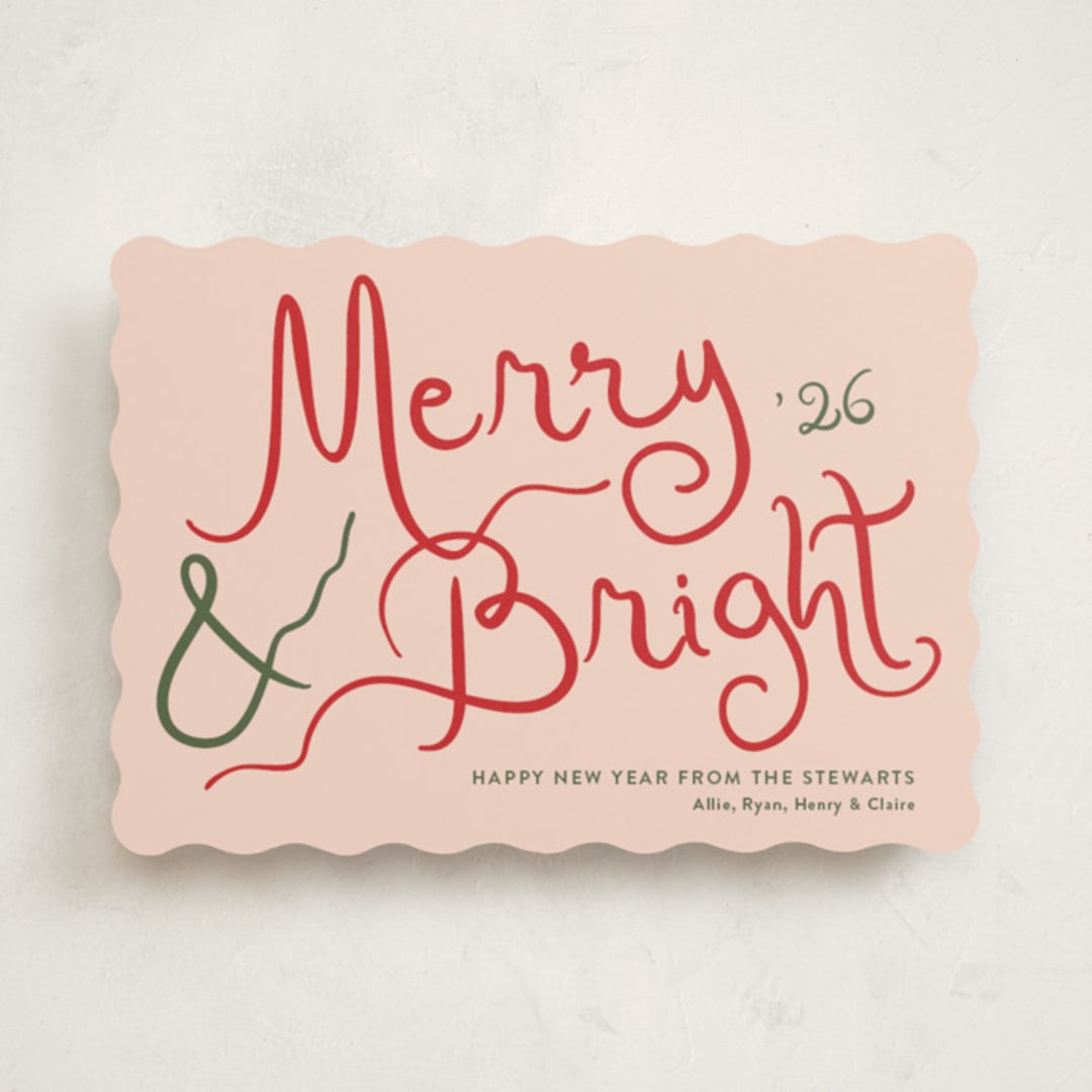 "winter bright" - Holiday Cards in Candied Grapefruit by Megan Davis - Front