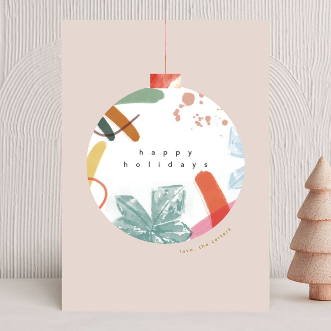 "mod bauble" - Holiday Cards in Cookie Dough by Creo Study - Front