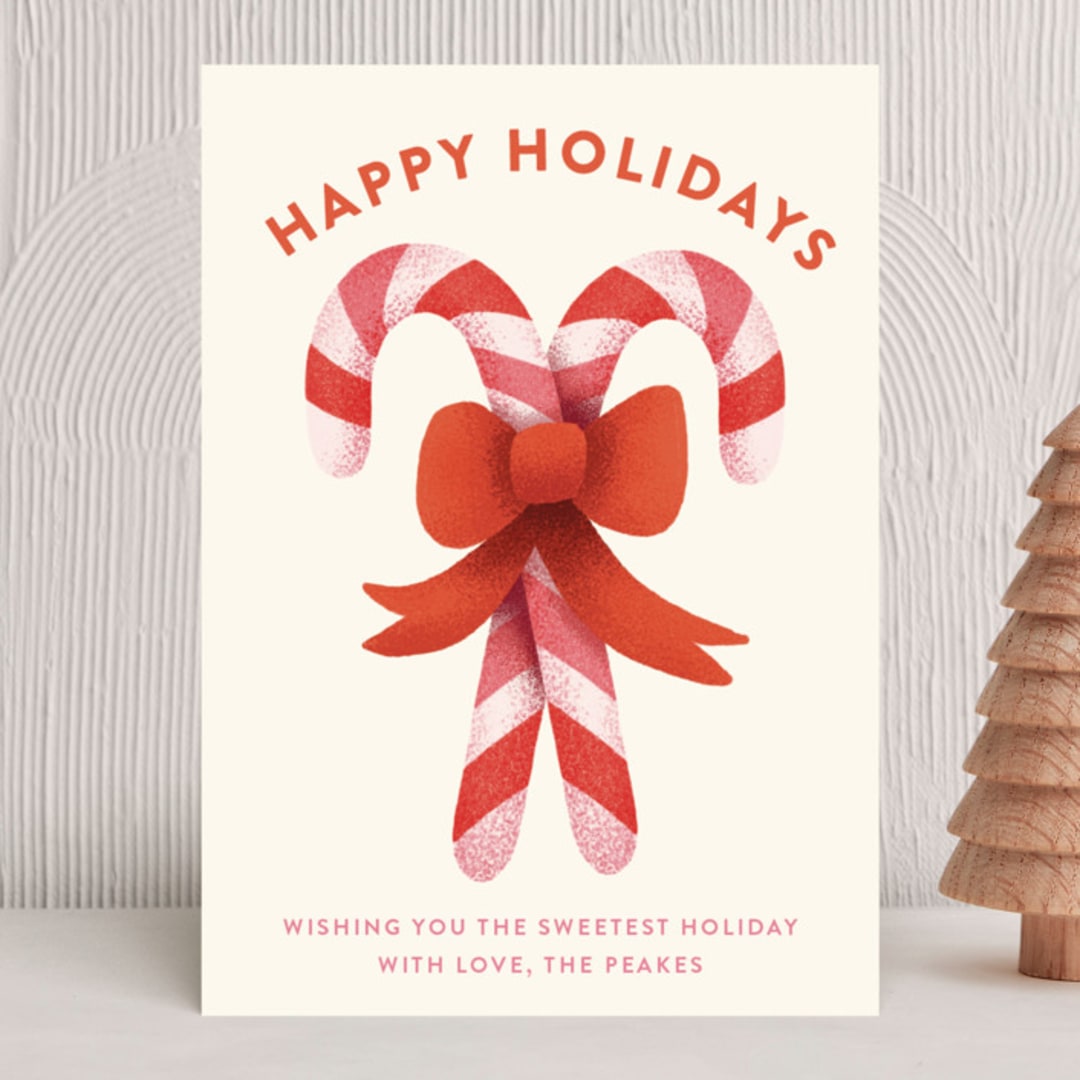 "Sweet Holidays" - Holiday Cards in Crème by Ana Peake - Front