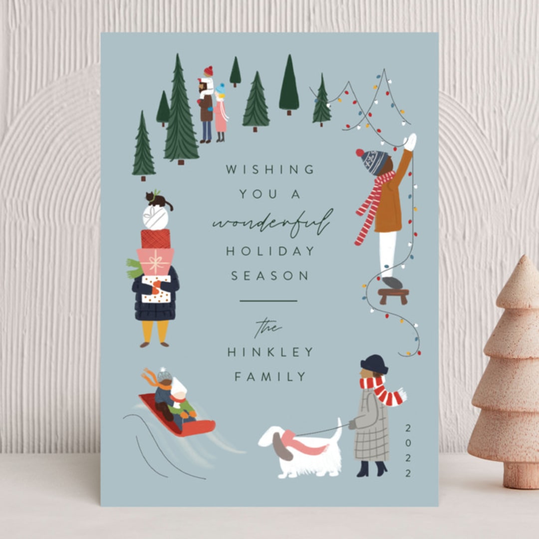 "Wonderful Season" - Holiday Cards in Dusty by JeAnna Casper - Front