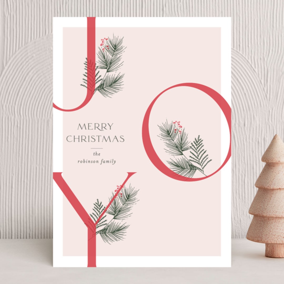 "joyous letters" - Holiday Cards in Stockings by Anupama - Front