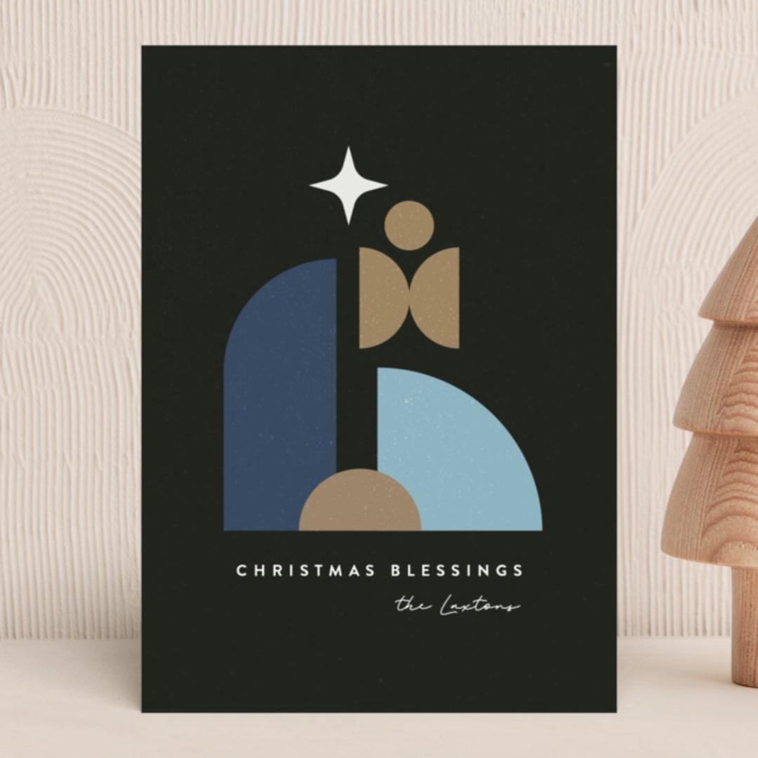 "Modern Holy Family" - Holiday Cards in Silent Night by Maria Alou - Front