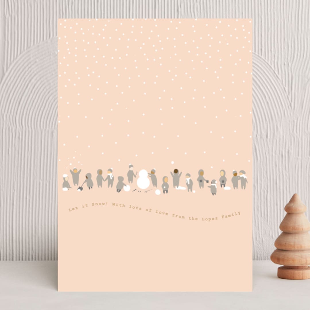 "Let It Snow!" - Holiday Cards in Gumdrop by On Friday We - Front