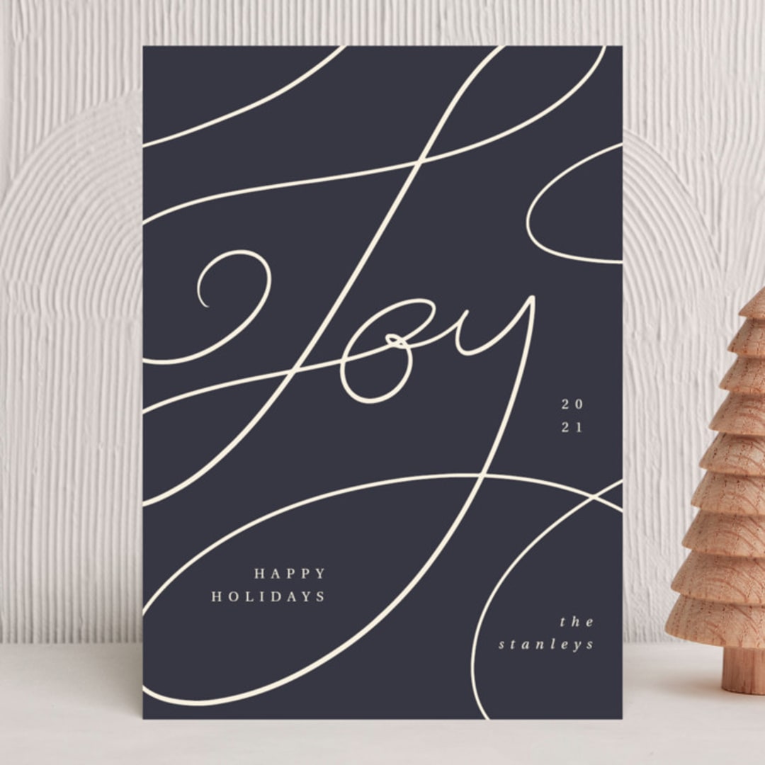 "Joy lettering" - Holiday Cards in Jam by Orasie - Front