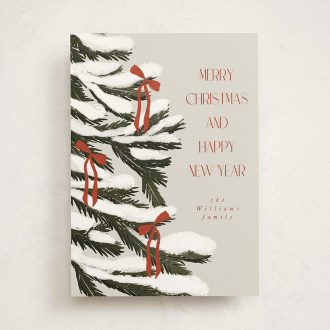 "Christmas tree" - Holiday Cards in Berry by Maja Cunningham - Front