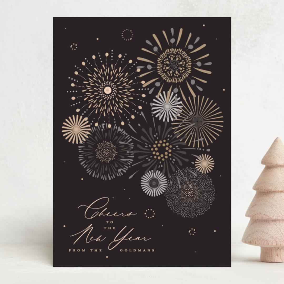 "fancy fireworks" - Holiday Cards in Midnight by Kamala Nahas - Front
