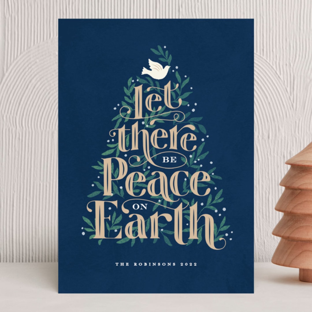 Let there be peace Holiday Cards by Jennifer Wick | Minted, image size:1080x1080