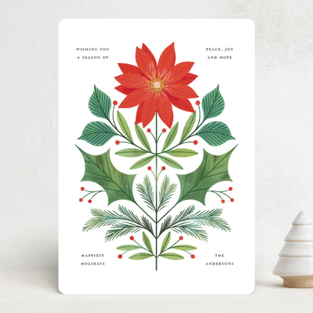 "Botanical" - Holiday Cards in Cream by Paper Raven Co. - Front