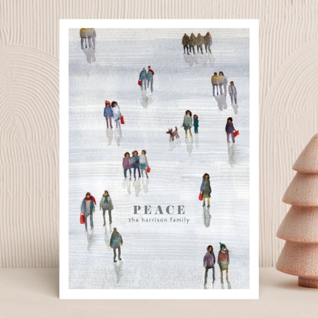 "Night Before Christmas" - Holiday Cards in Mist by Lulaloo - Front