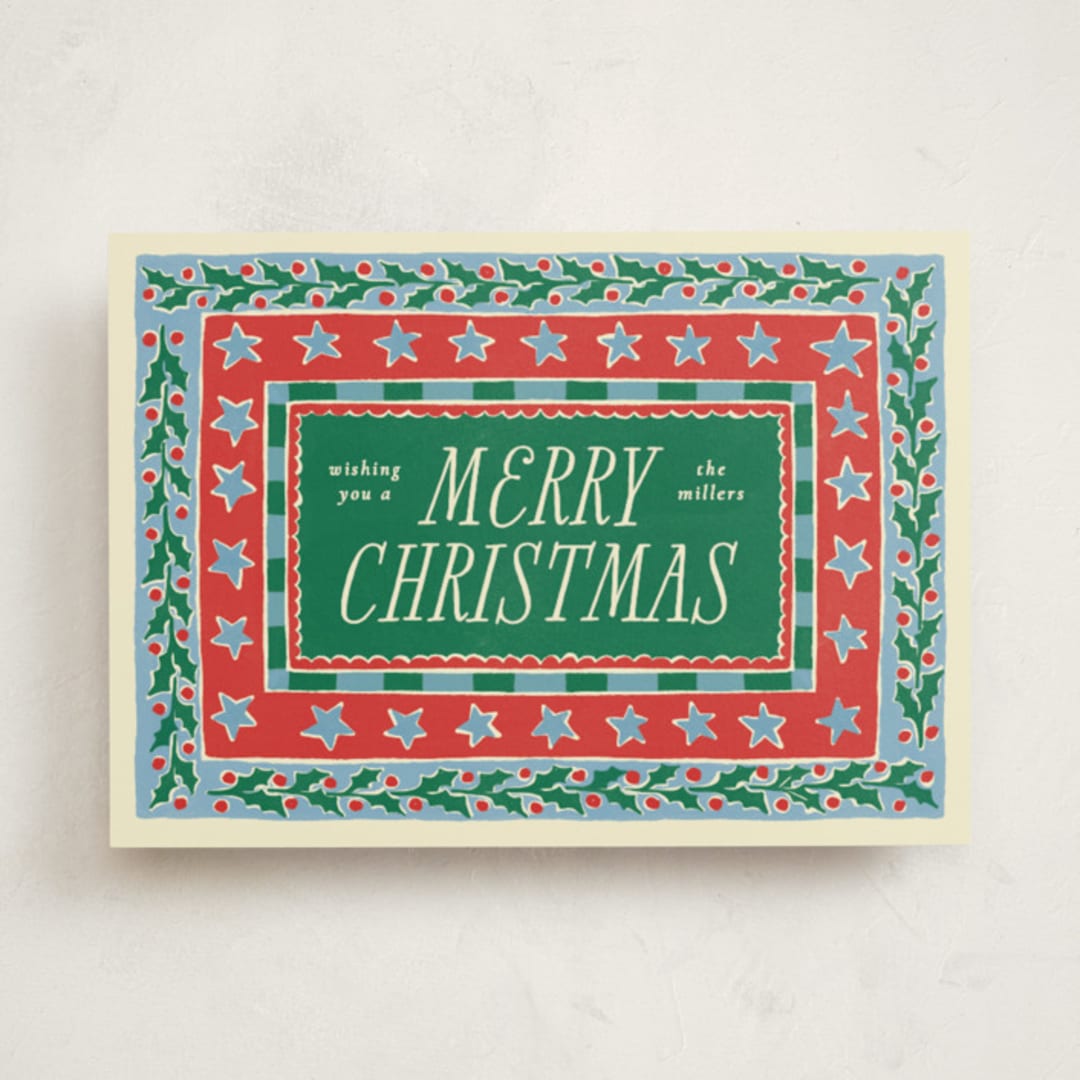"Hollis" - Holiday Cards in Pine by Pati Cascino - Front