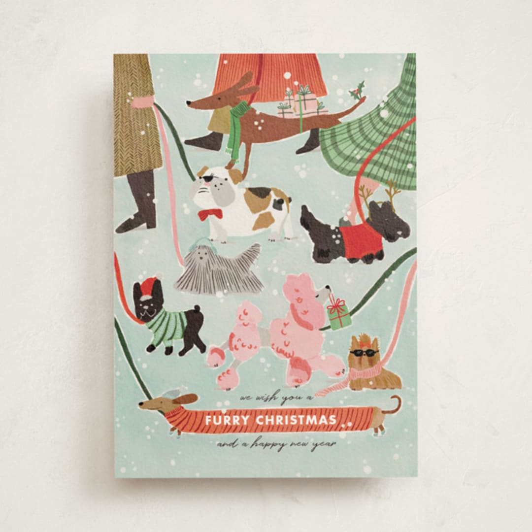 "Furry Christmas" - Holiday Cards in Winter by Menci Zaga - Front