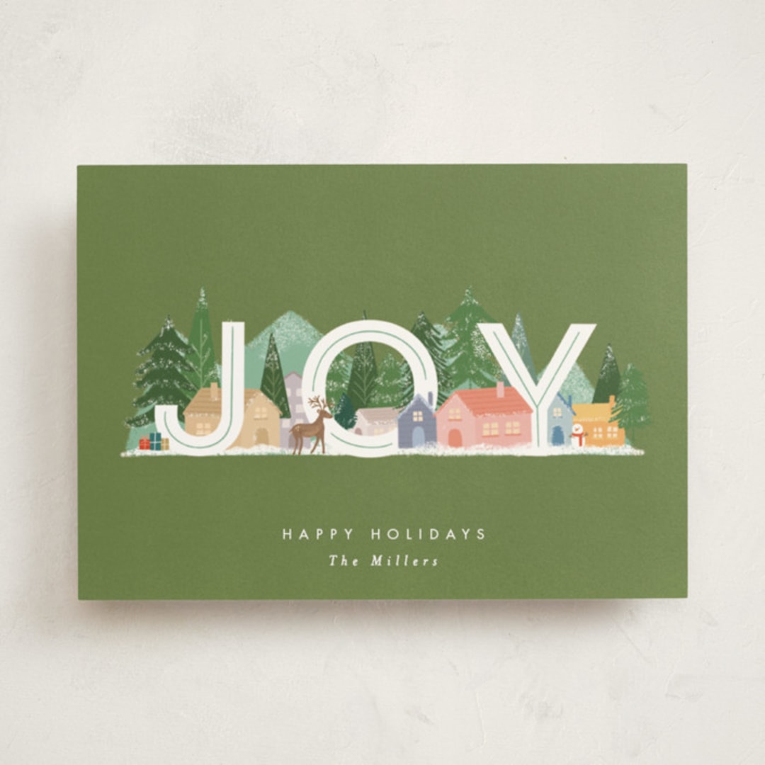 "Joyful Scene" - Holiday Cards in Forest by Bethan - Front
